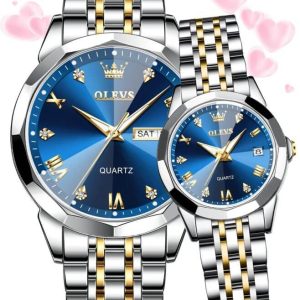 Olevs Couple Watch- Blue