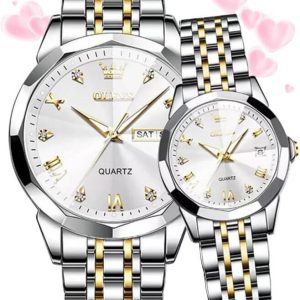 Olevs Couple Watch- White